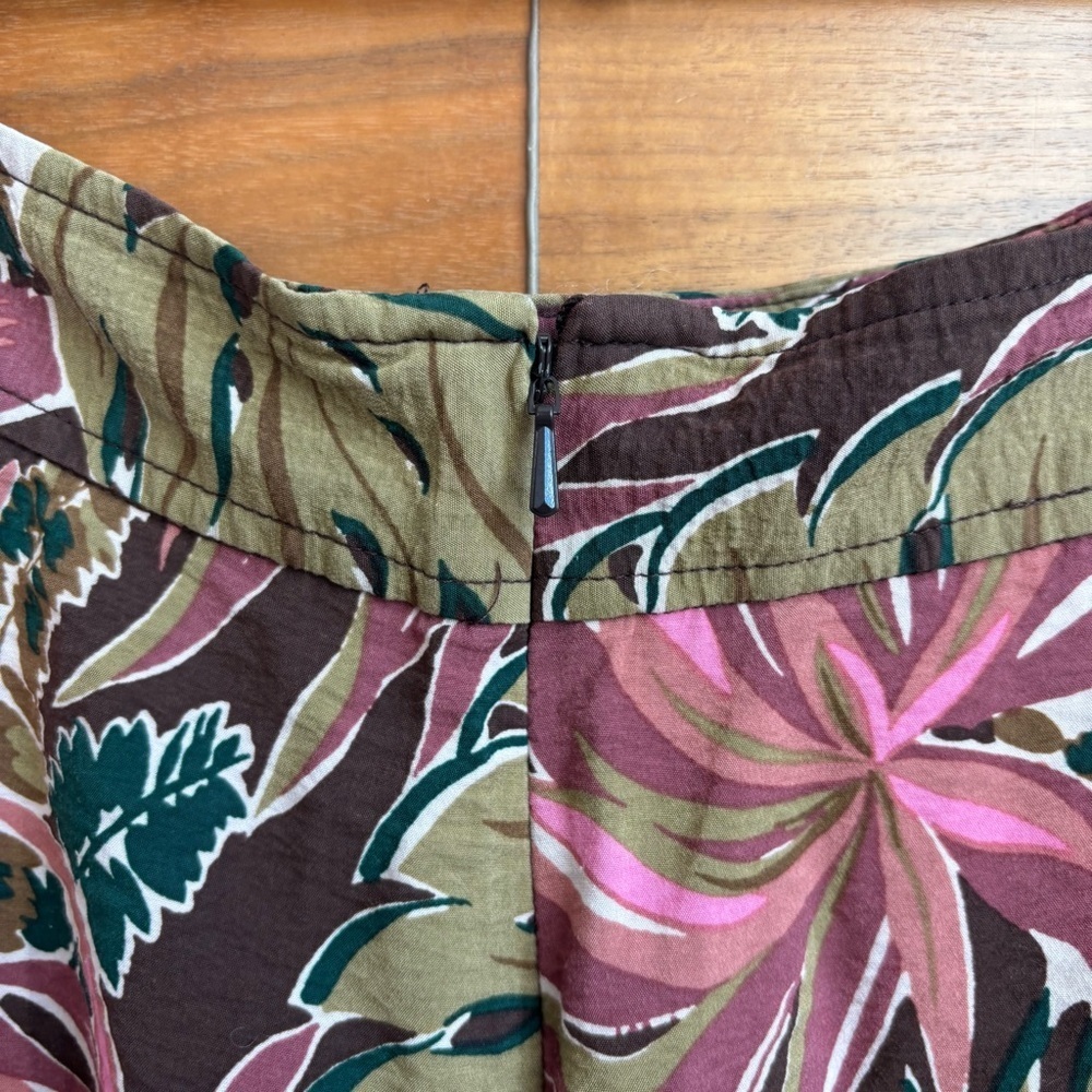 Madewell Crinkled Crepe Maxi Skirt in Brushstroke Monstera, Size 8 - Picture 13 of 14